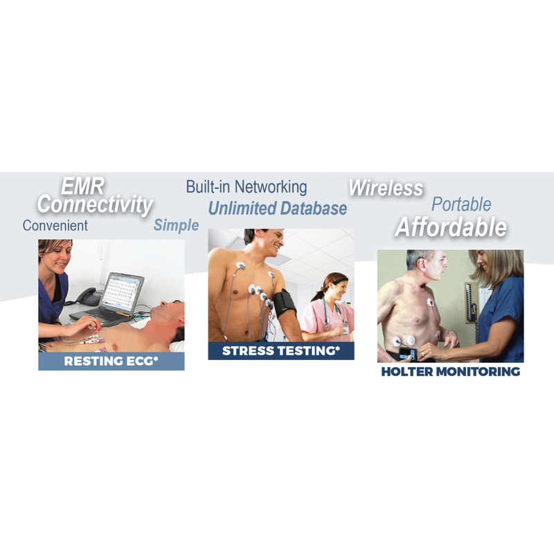 Nassiff CardioSuite™ System PC Based Resting, Stress, and Holter ECG System - EMR Connectivity - USB/Bluetooth