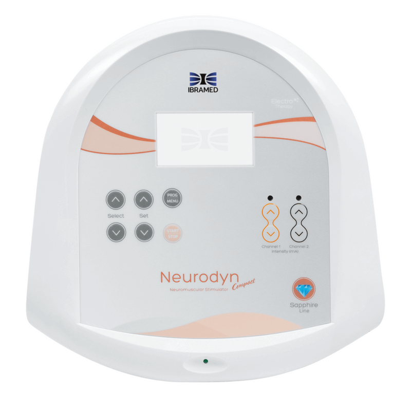 Ibramed Neurodyn Compact Electrostimulation Machine - 2 Channel Electrotherapy TENS FES Russian  - 32 Pre Set Protocols + 20 Custom