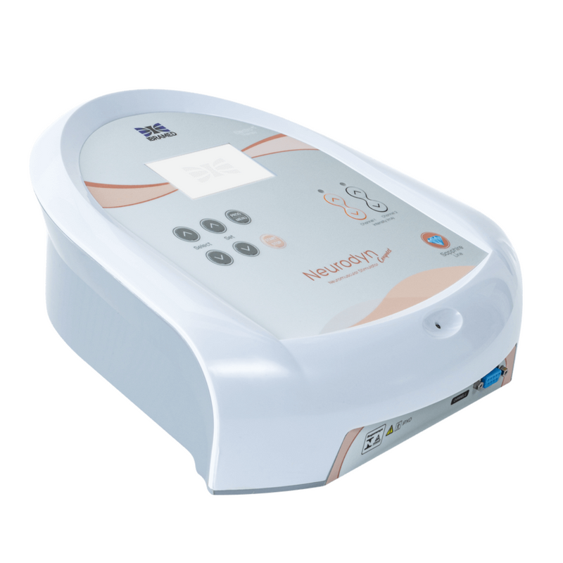 Ibramed Neurodyn Compact Electrostimulation Machine - 2 Channel Electrotherapy TENS FES Russian  - 32 Pre Set Protocols + 20 Custom