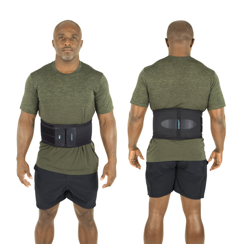 Coretech Back Brace with Reinforced Lower Back Support and Double Strap