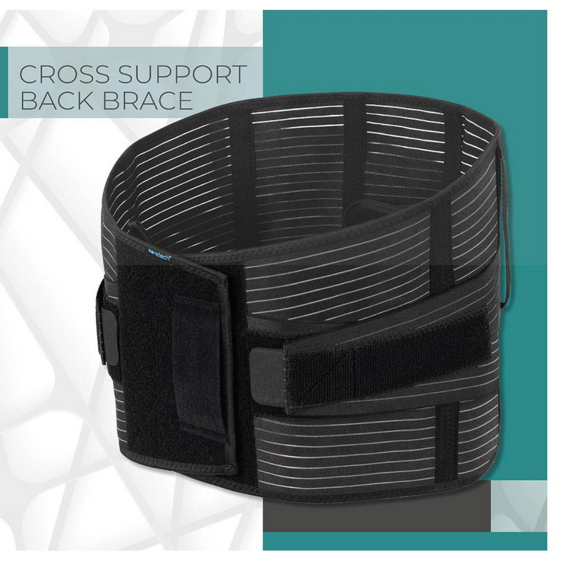 Coretech Cross Support Back Brace w/ Flexible Splints