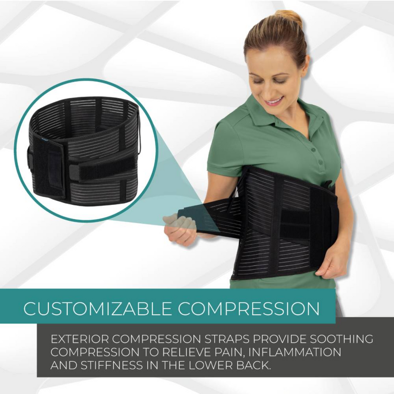 Coretech Cross Support Back Brace w/ Flexible Splints