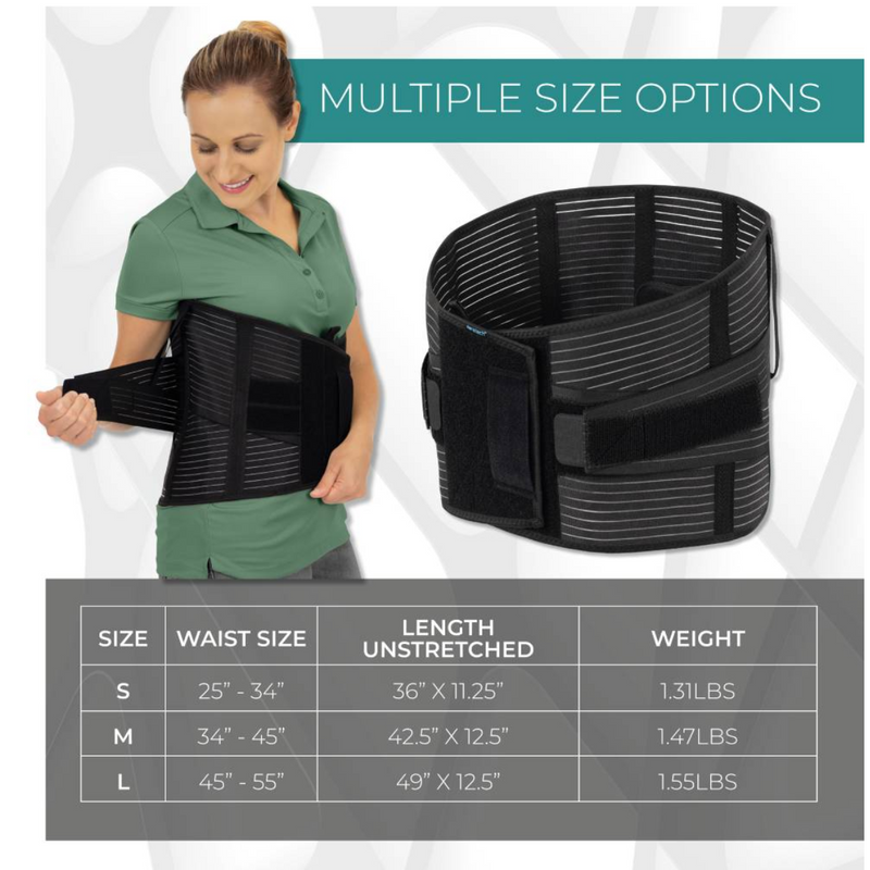 Coretech Cross Support Back Brace w/ Flexible Splints