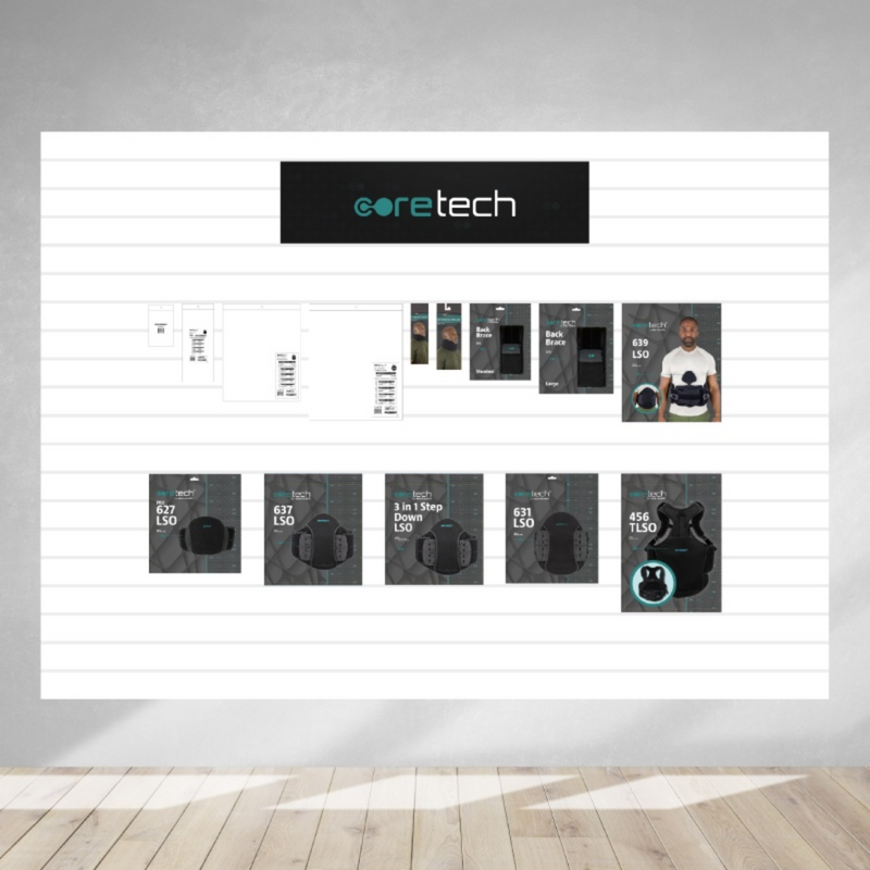 Coretech Lumbar Braces Planogram - For Orthopedic Clinics