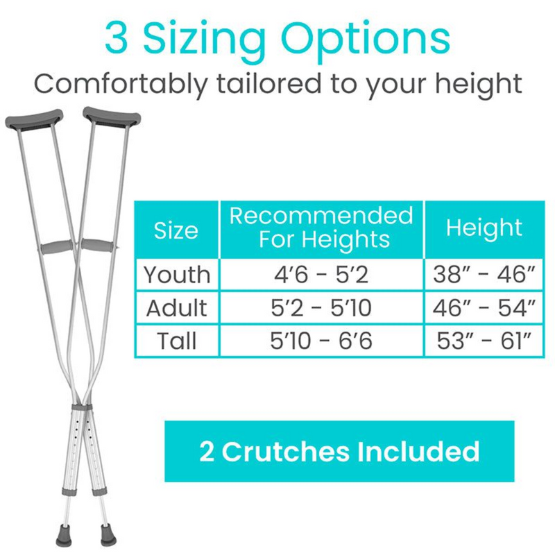 Vive Health Crutches 300 Lbs Capacity