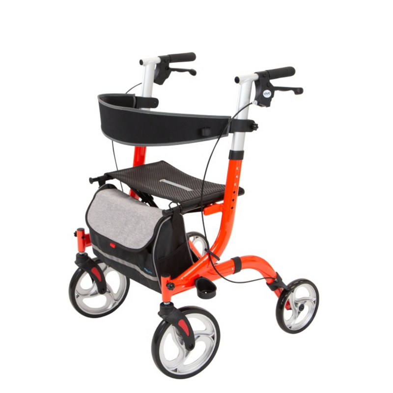 Vive Health Everglide Rollator Walker (Model S) Seat, Cane Holder, and Backrest