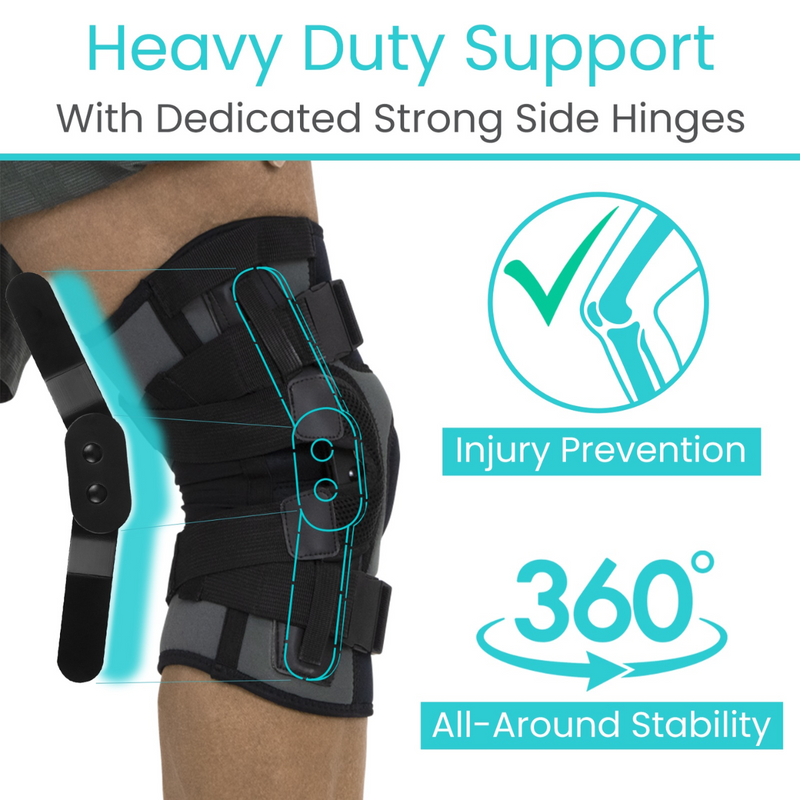 Vive Health Heavy Duty Hinged Knee Brace