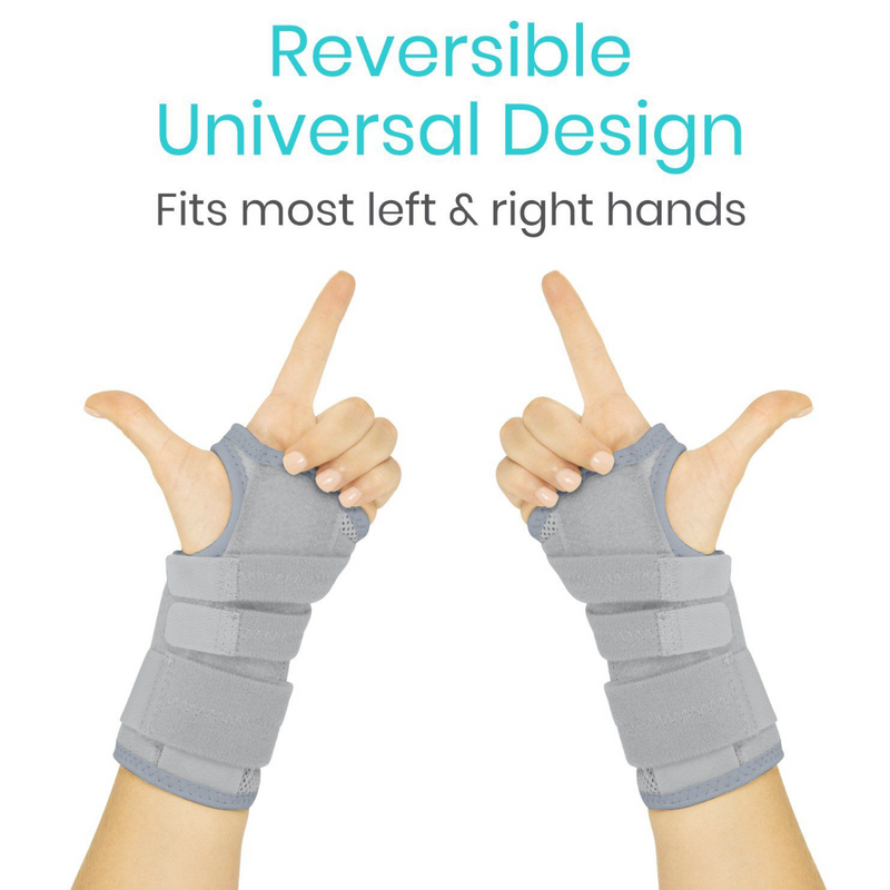 Vive Health Reversible Wrist Brace - Pain-Relieving - Black, Beige and Gray